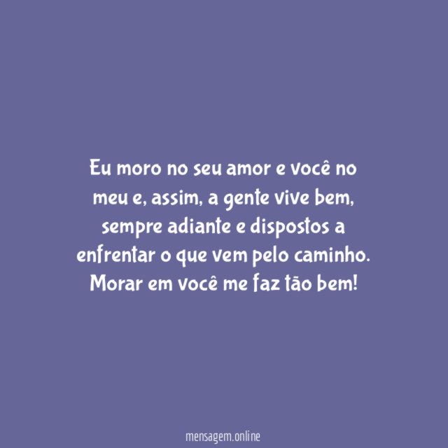 Moro em você