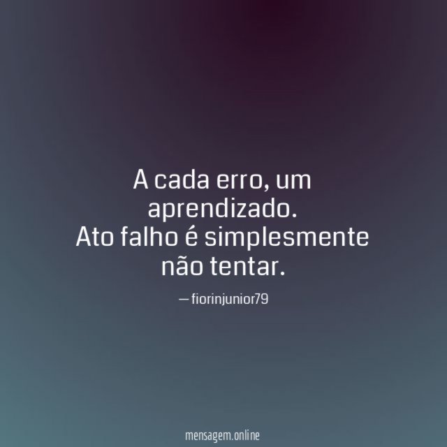 A cada erro