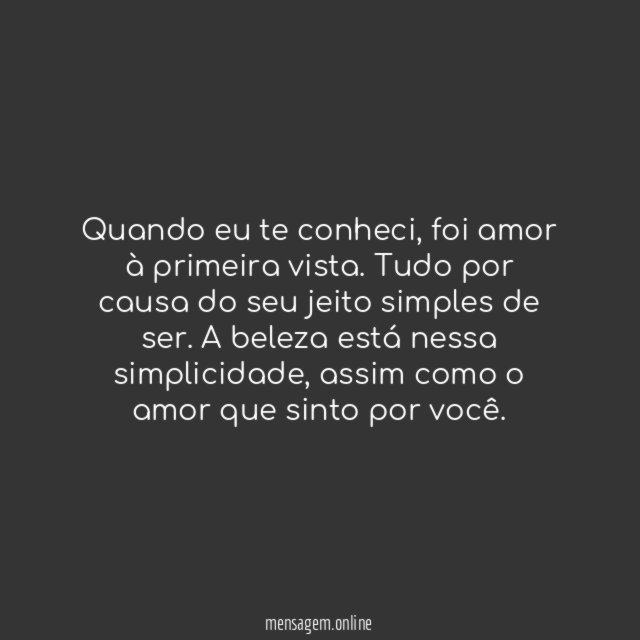 Você me conquistou