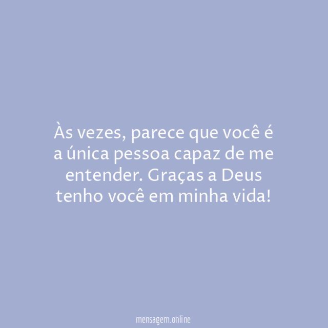 Você me entende