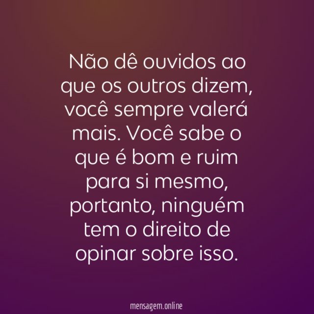 Você importa!