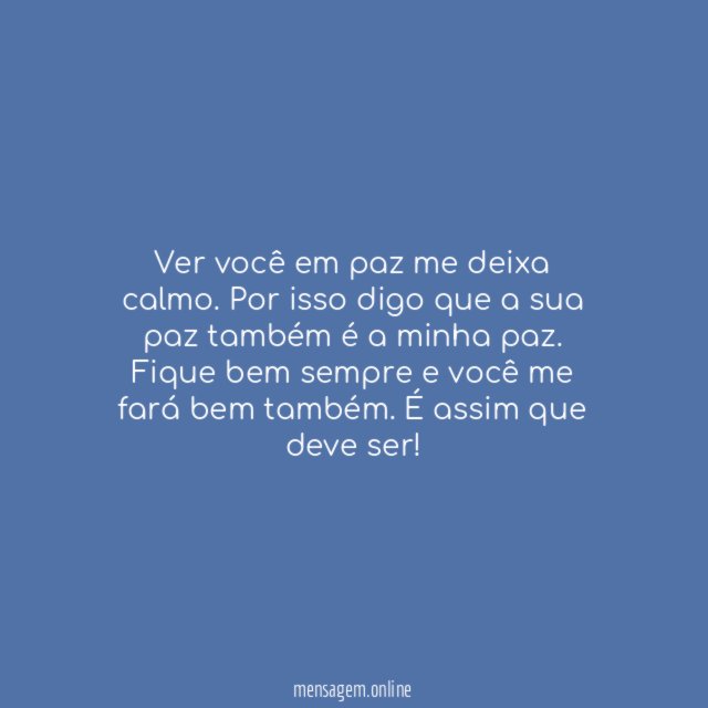 Sua paz