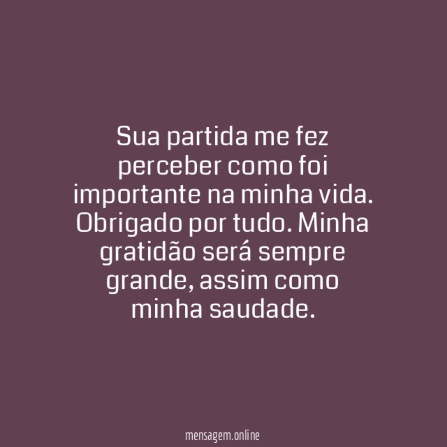 Obrigado por tudo