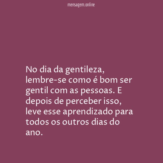 Dia da gentileza