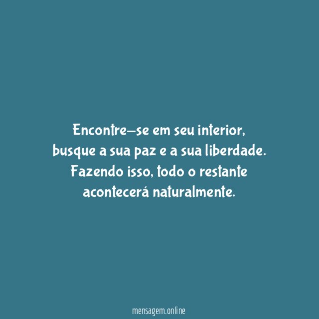 Vem de dentro