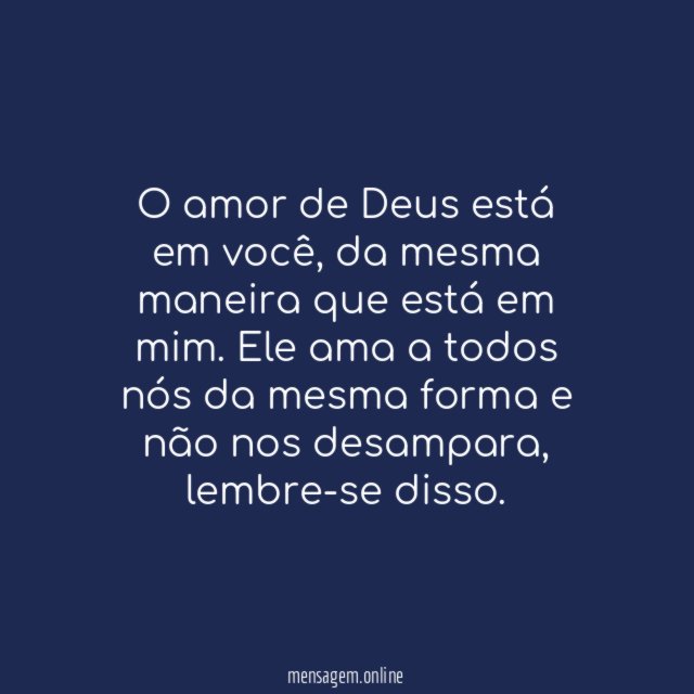 Está em você
