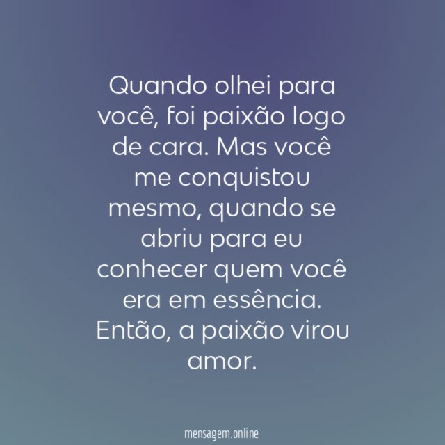 Você me conquistou