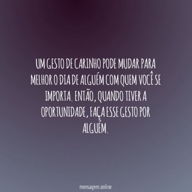 Gesto de carinho