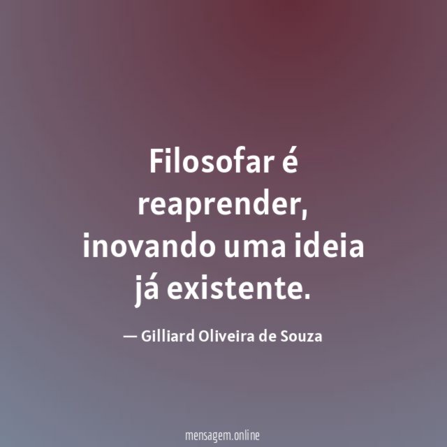 Filosofar é reaprender