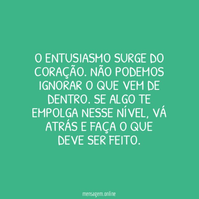 O que vem de dentro