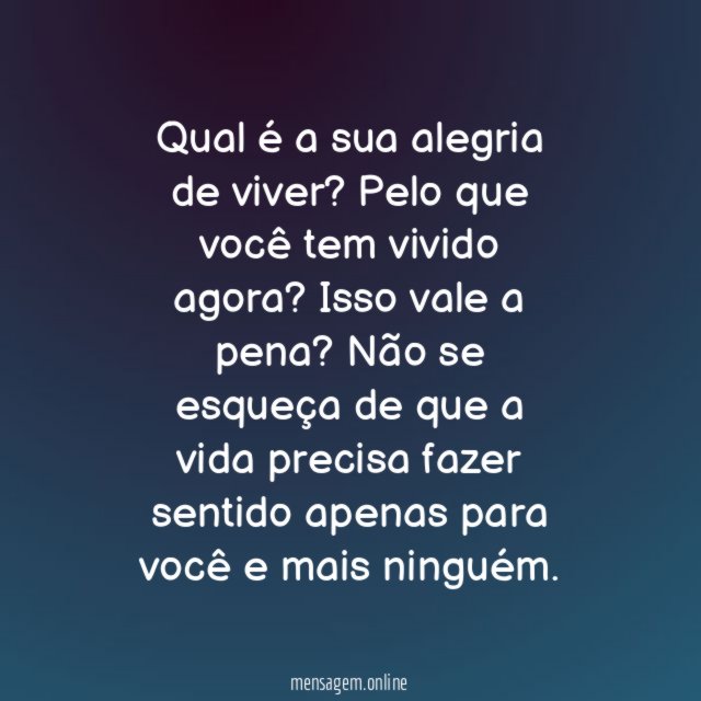 Alegria de viver