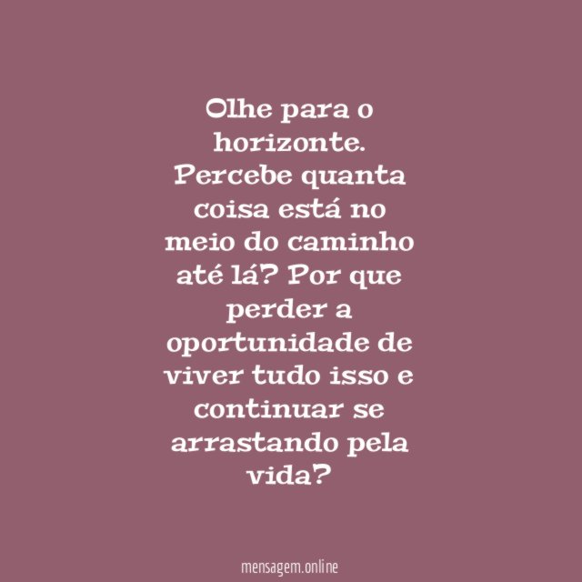 Olhe para o horizonte