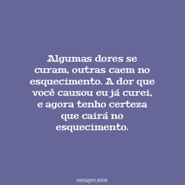 Cura ou esquecimento