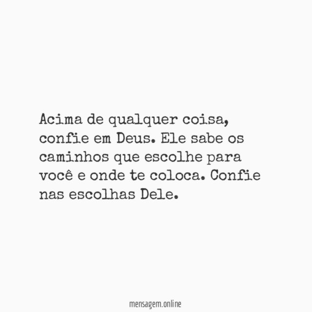Confie em Deus