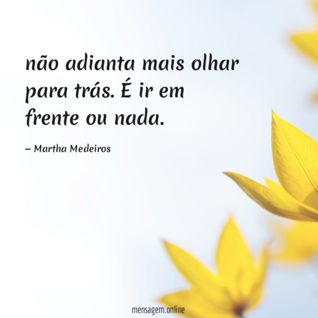 não adianta mais olhar para trás
