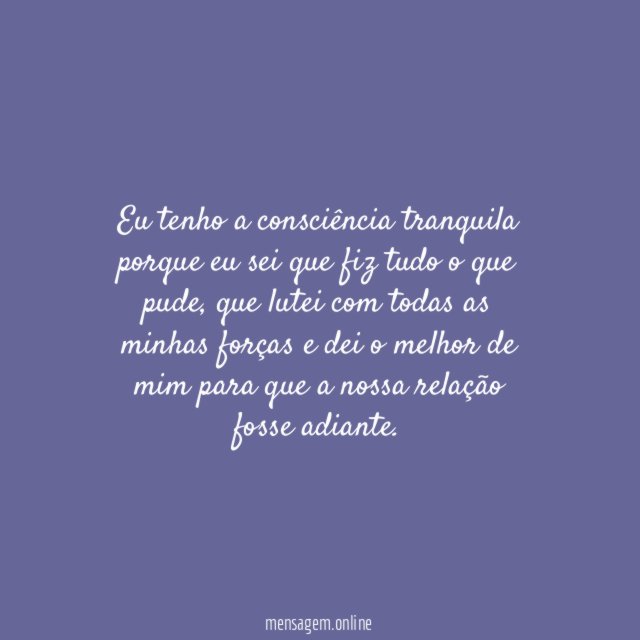 Eu fiz o que pude