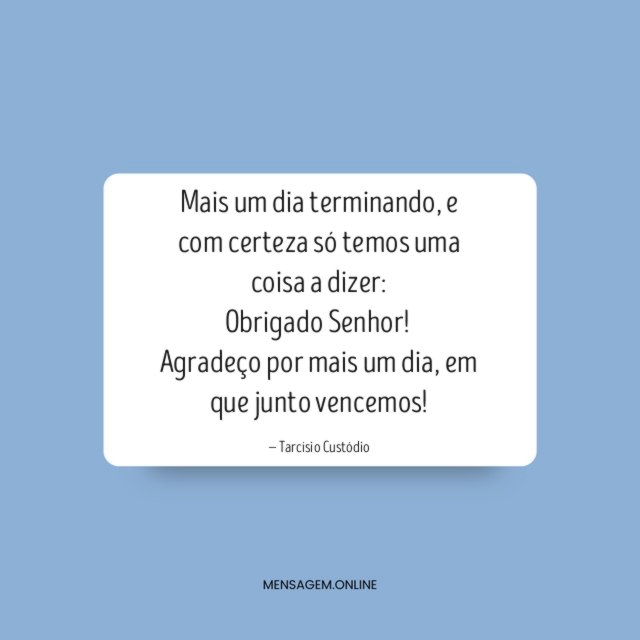 Mais um dia terminando