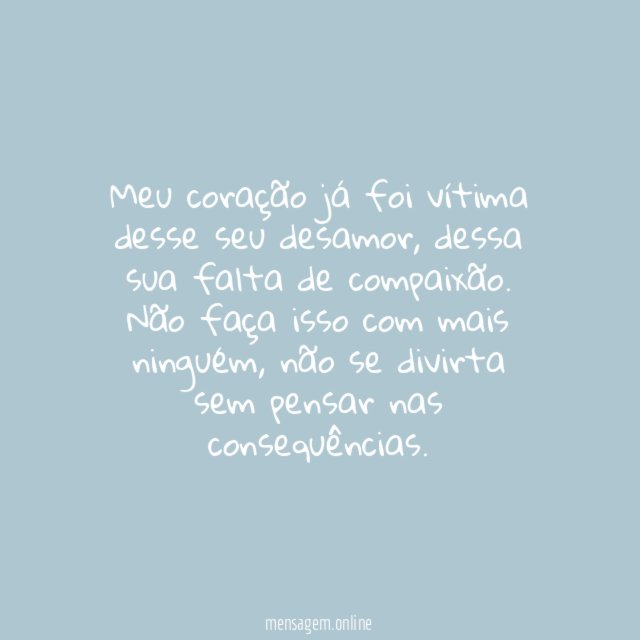Não faça mais isso