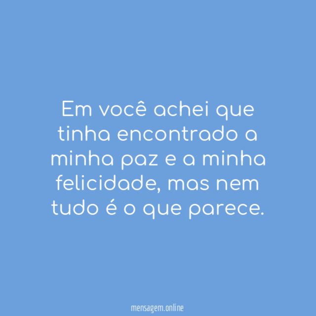 Nem tudo é o que parece