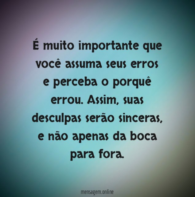 Assuma seus erros