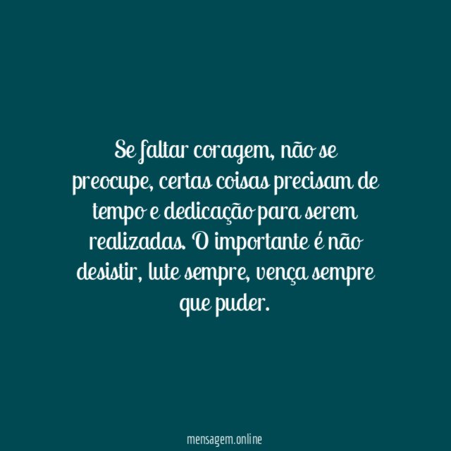 Tenha paciência