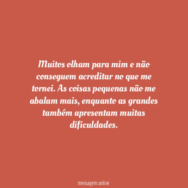 As pessoas não acreditam