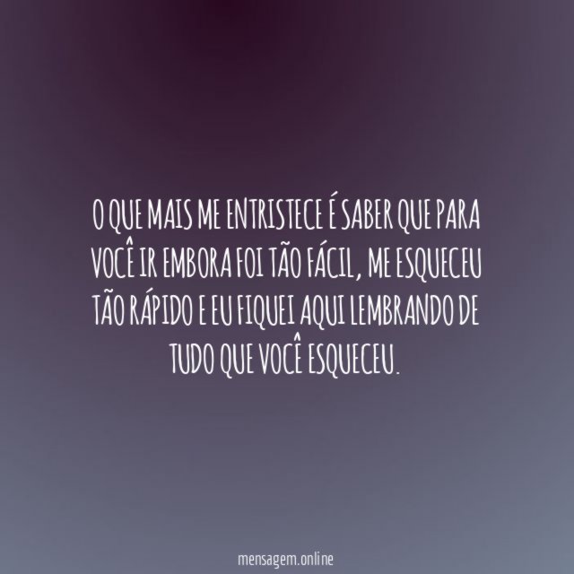 Eu fiquei aqui