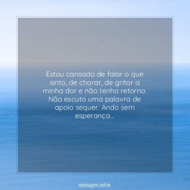 Alguém me ouve?