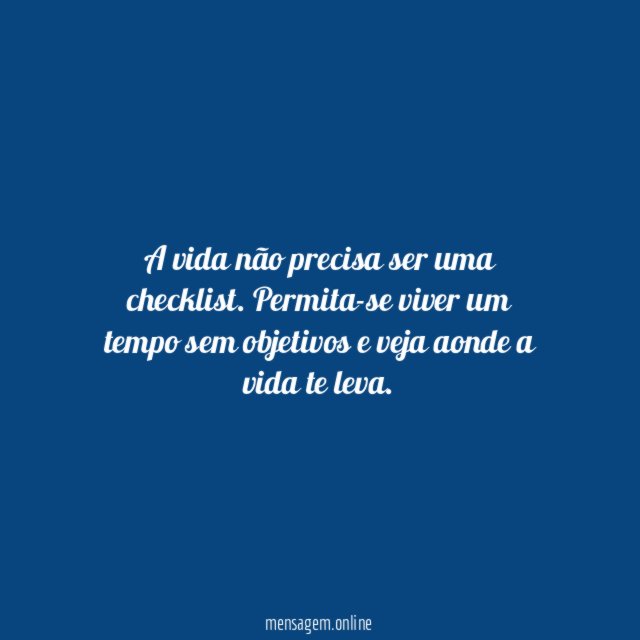 É possível viver sem objetivos