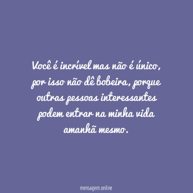 Você não é único