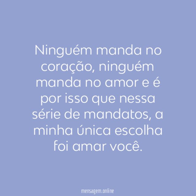 Mandatos do amor