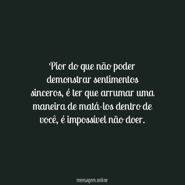Sentimentos sinceros