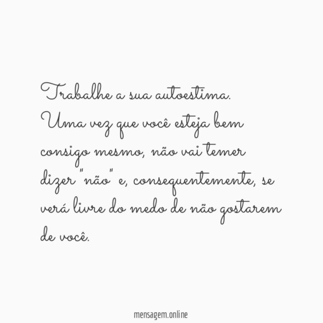 Trabalhe sua autoestima