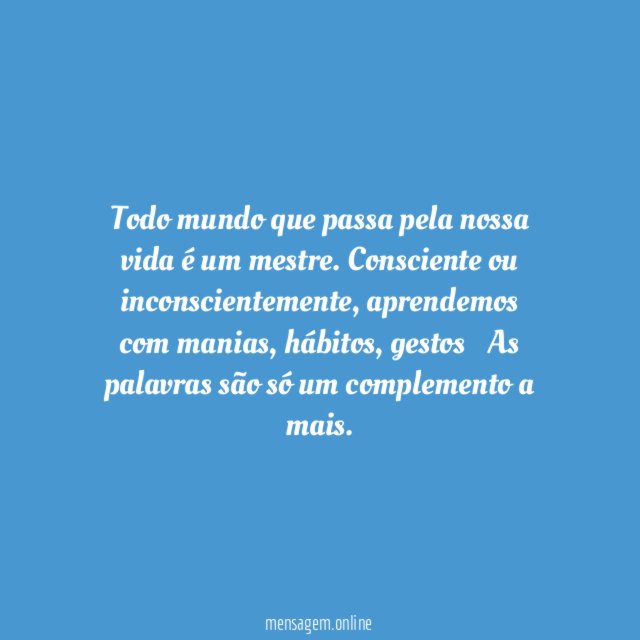 Todos são mestres