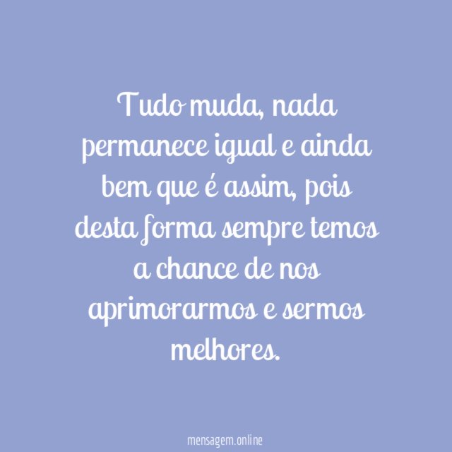 Nada permanece igual