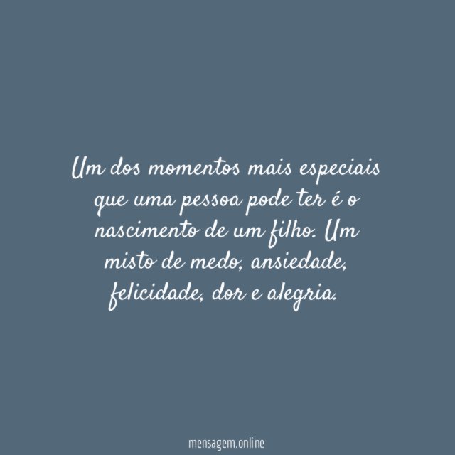 O nascimento