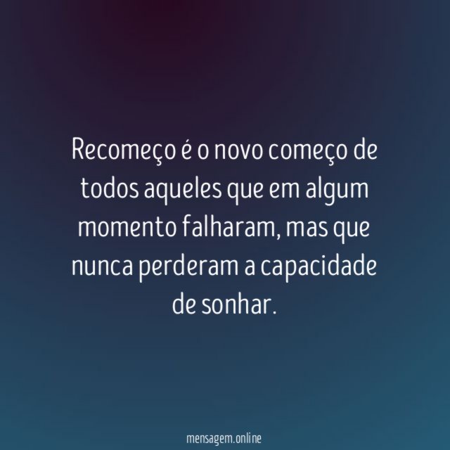 Recomeço