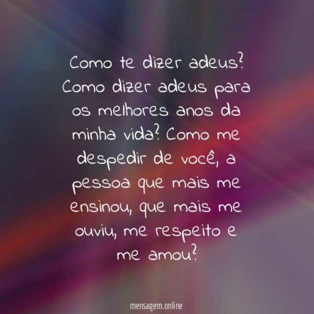 Como dizer adeus?