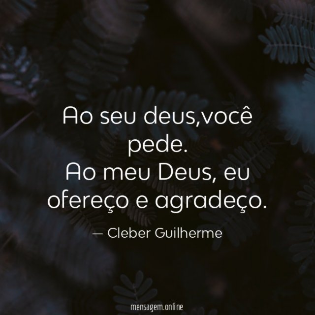Ao seu deus