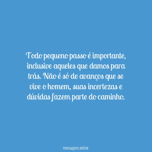 Passos para trás