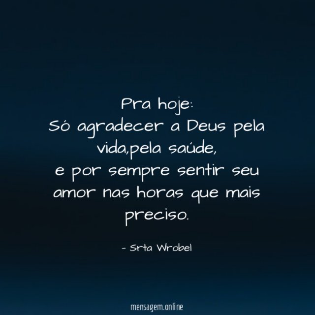 Pra hoje