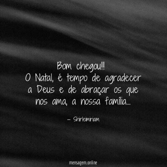 Bom chegou