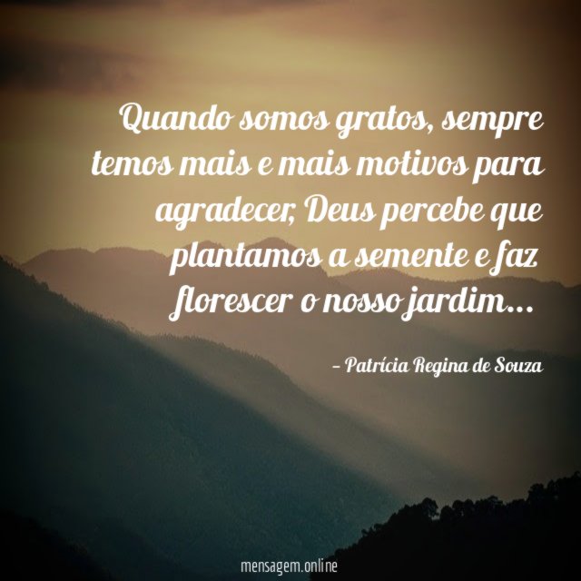 Quando somos gratos