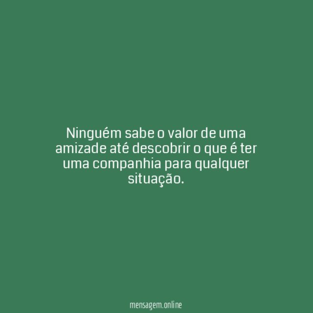 Valor da amizade