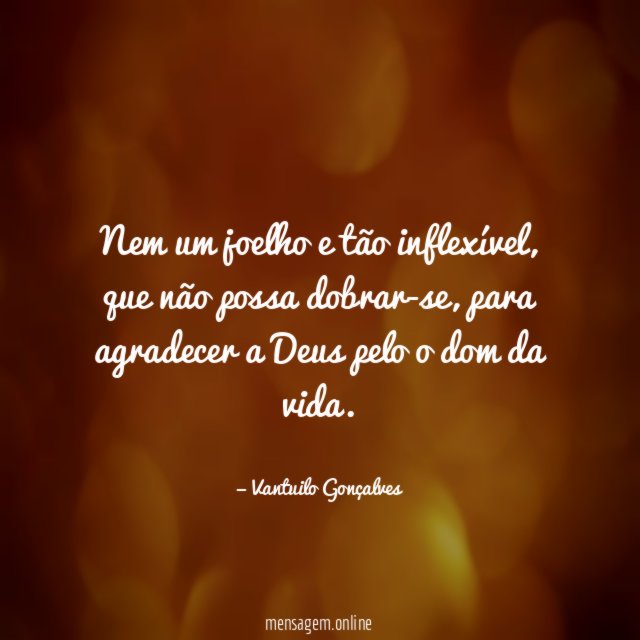 Nem um joelho e tão inflexível