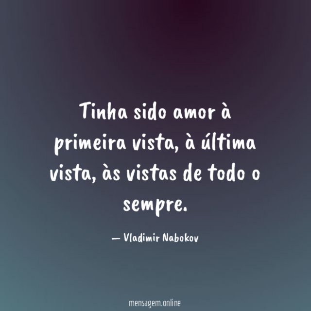 Tinha sido amor à primeira vista