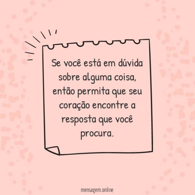 Coração falar alto