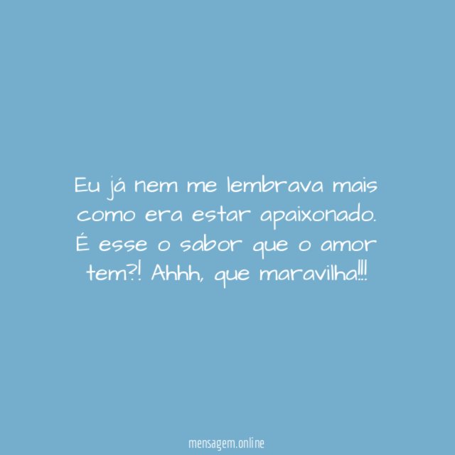 O sabor do amor