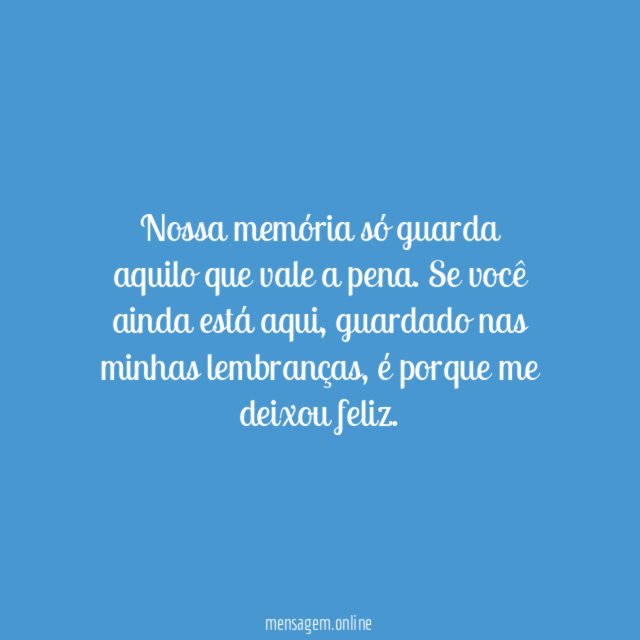 Só fica o que for bom
