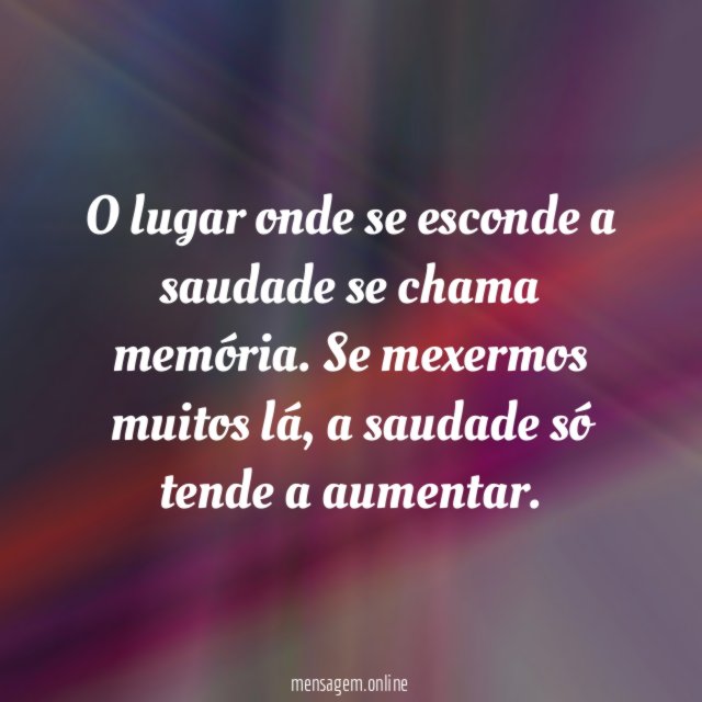 A casa da saudade